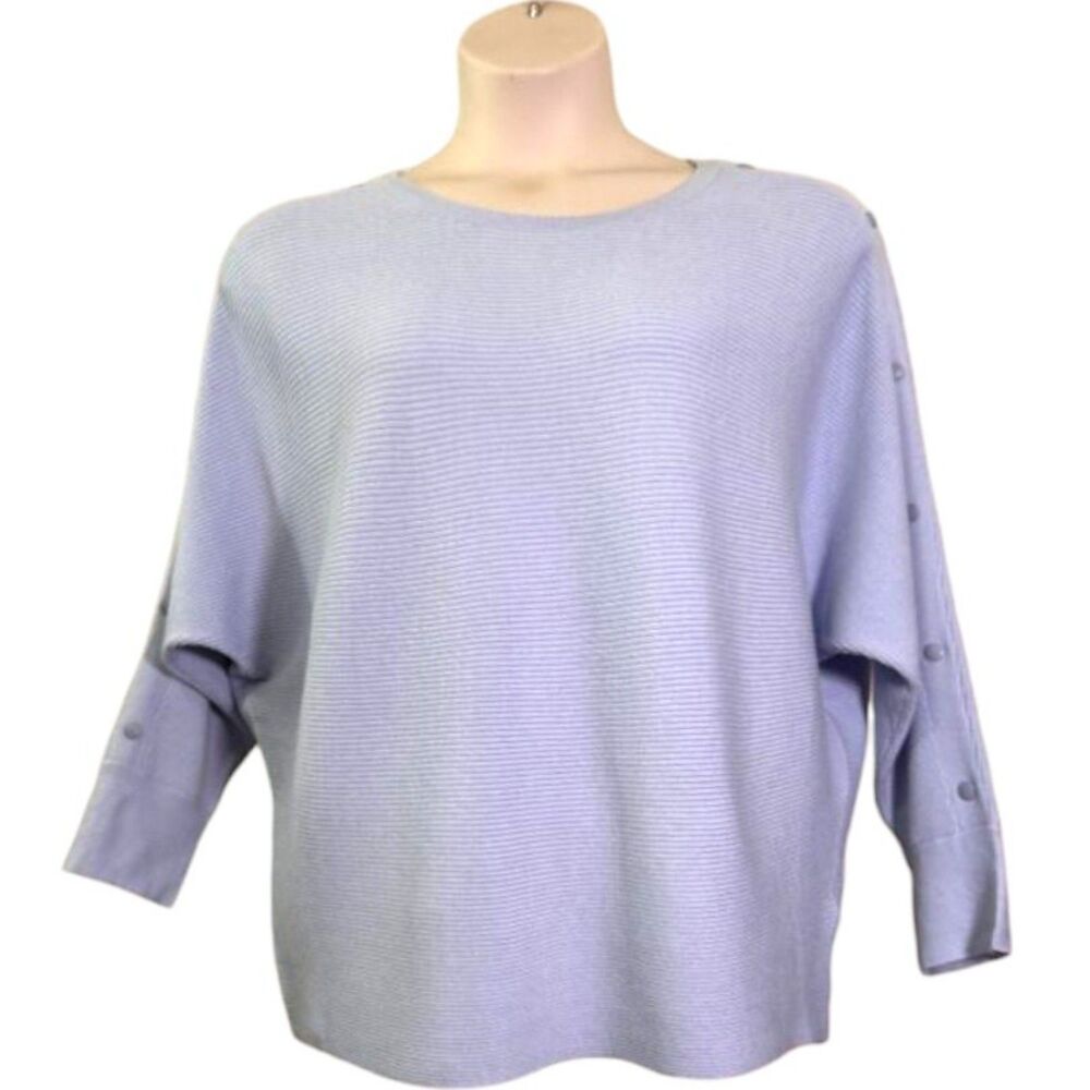 TAHARI Ribbed Button Accent Dolman Sleeve Sweater, NWT! Size 1X
